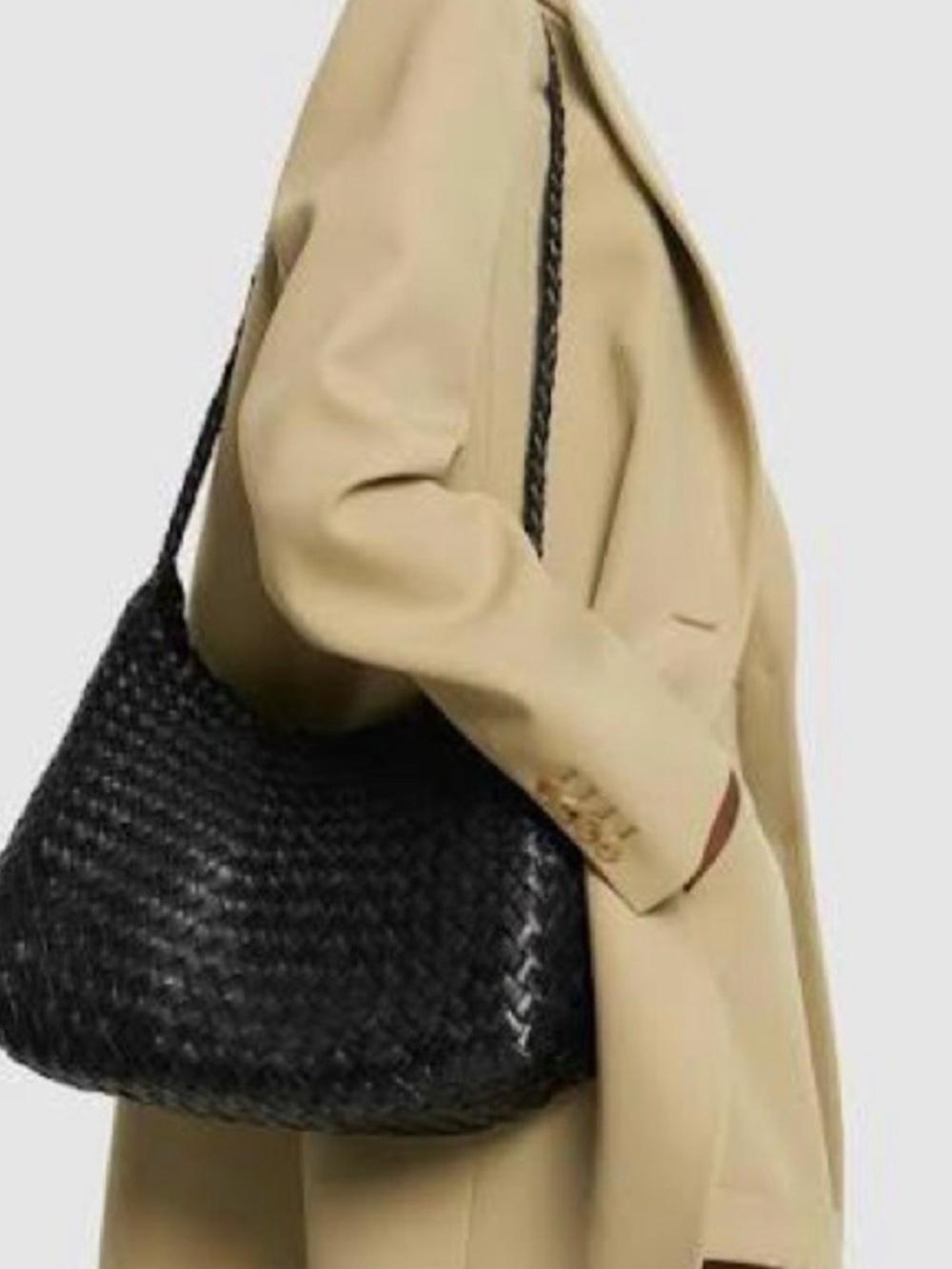 Dragon Diffusion Black Shoulder Bag with Minimalist Design